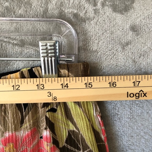 Sag Harbor Women Floral Midi Skirt Size 10 Tiered Flare Elastic Waistband Summer - Picture 8 of 9